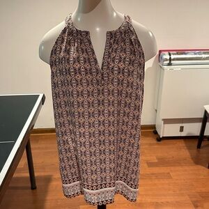 Patterned Sleeveless Top - Multicolor